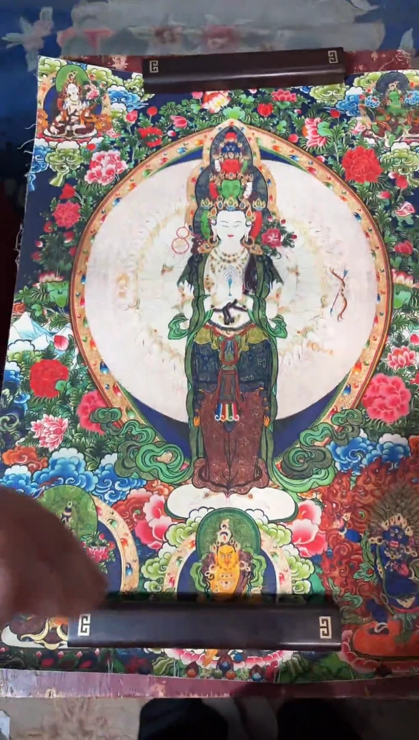 卷轴画龙妹的唐卡tk16