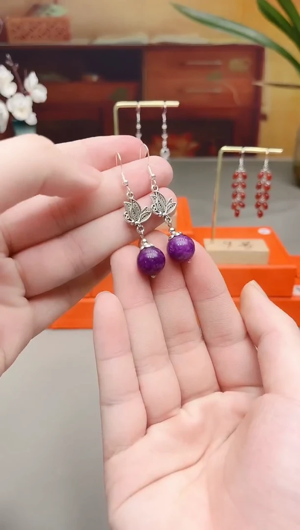 未镶嵌耳钉玛瑙/玉髓106