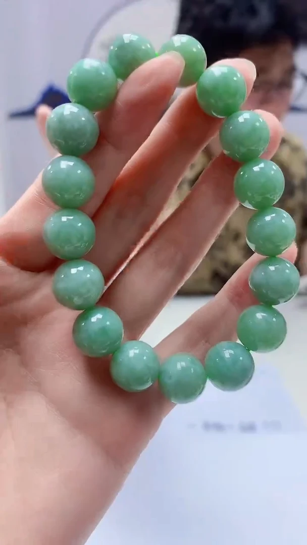 【闪购商品】定制翡翠未镶嵌4688zm-毛货手串83