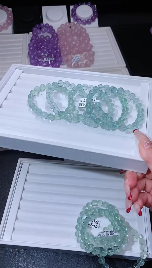 【闪购商品】萤石手链未镶嵌211.66蓝绿萤石手串 多样性发其一