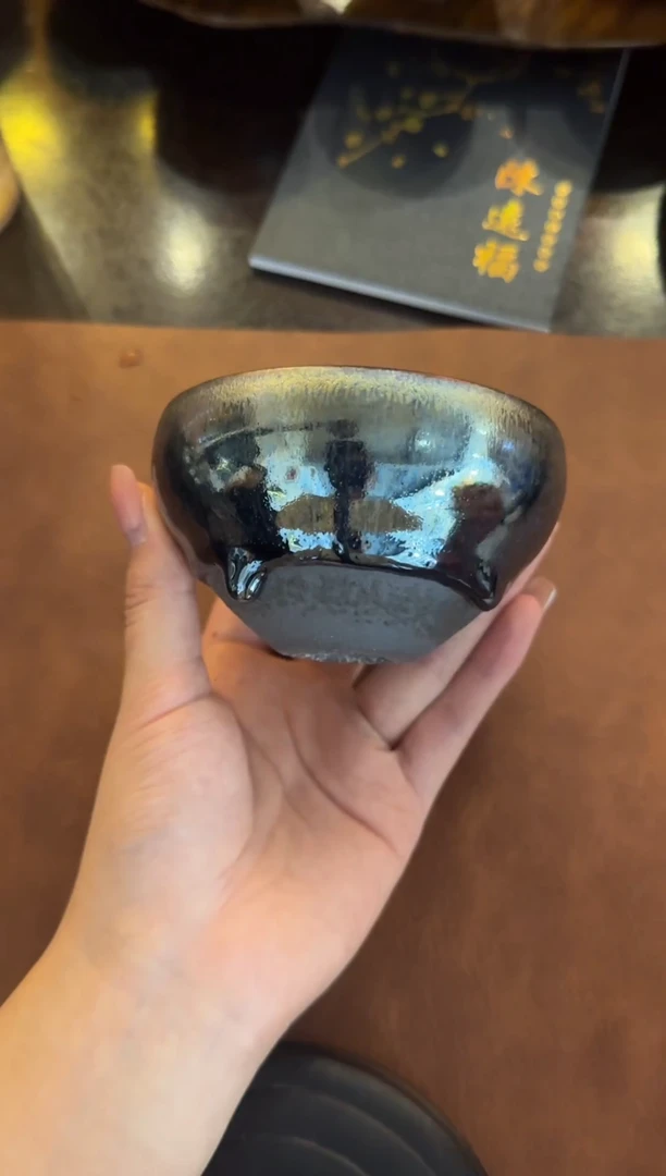 茶盏非遗巨匠陈远福建窑建盏主人杯005
