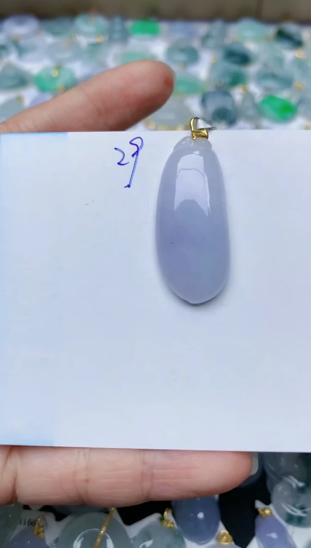 【闪购商品】翡翠颈饰18K金镶嵌天然翡翠A货    29