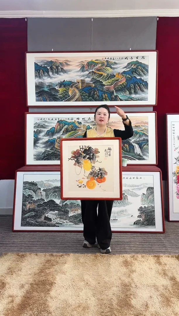 国画手绘葫芦63*63尺寸