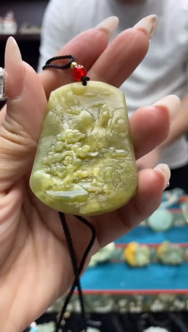 未镶嵌岫玉吊坠多样性发*货拍一发一