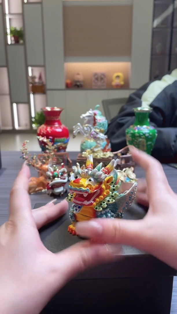 珐琅彩七宝烧首饰盒