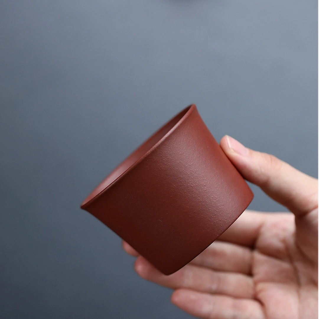 宜兴原矿紫砂泡茶手工红皮龙主人杯120cc左右