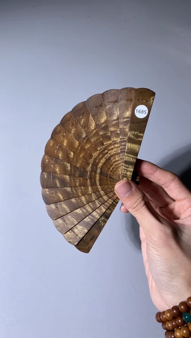 【闪购商品】金丝楠168号10cm金丝楠木小叶桢楠掌中扇