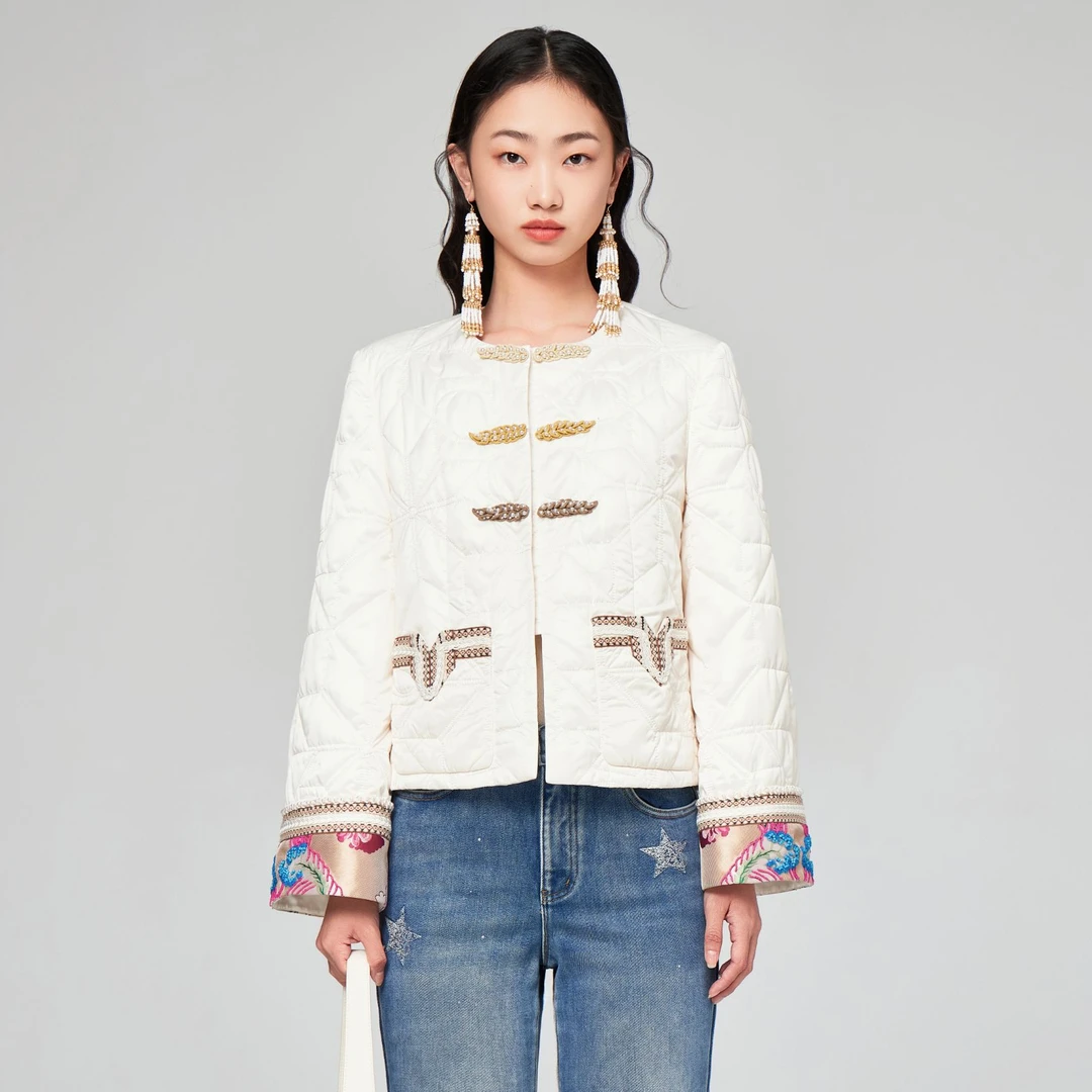 COCOON/可可尼刺绣花纹棉服24409BC142305030