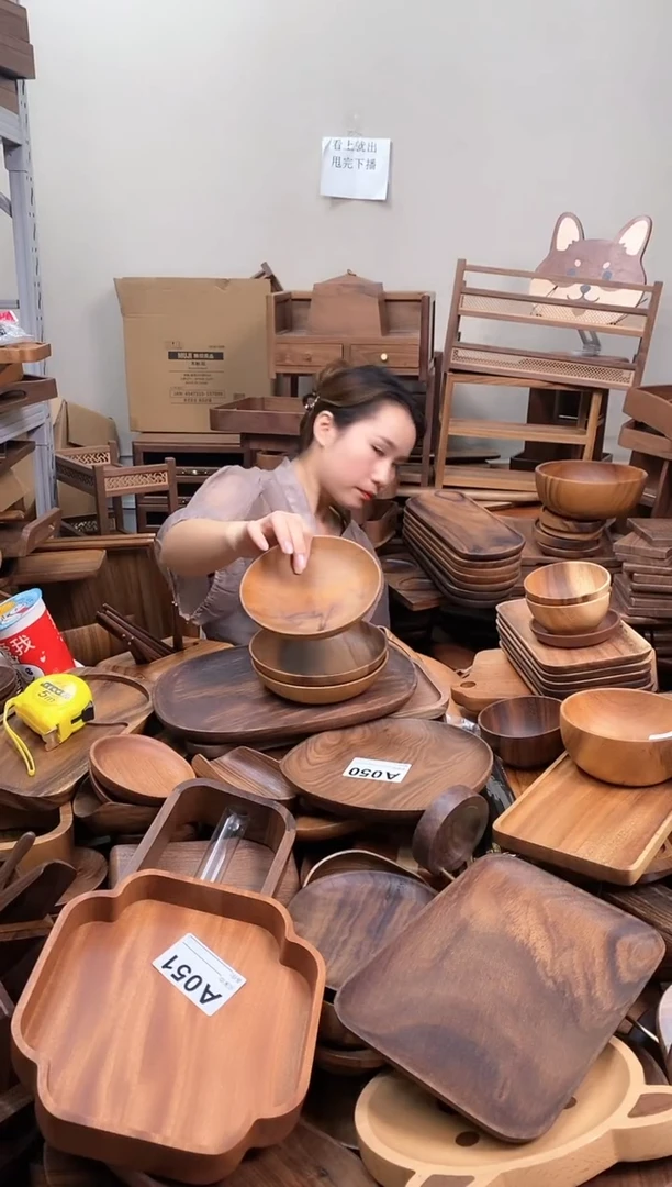 木  南美胡桃木深碟16*4cm   微瑕