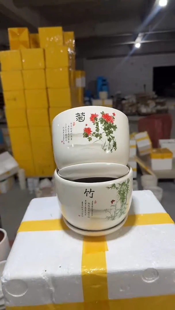 高温陶瓷花盆+17-12