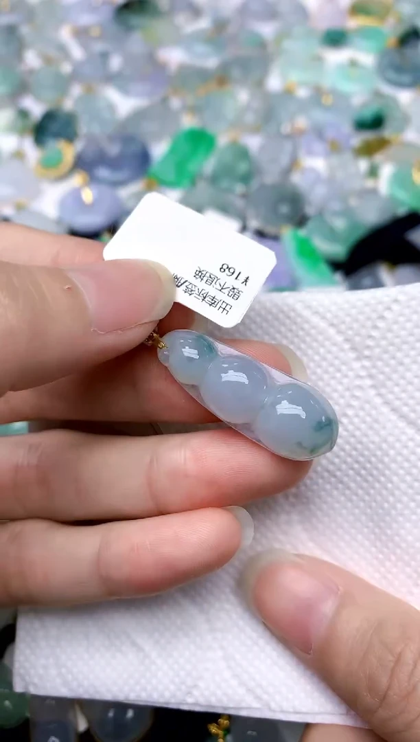 颈饰银S925镶嵌翡翠天然A货翡翠