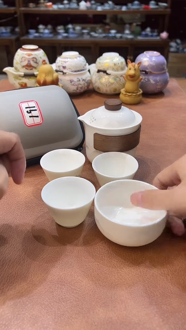 真的很便宜会开片的旅行茶具