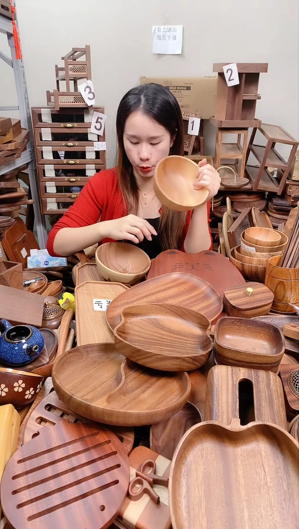 木 南美胡桃木碗16*7cm  内销   A