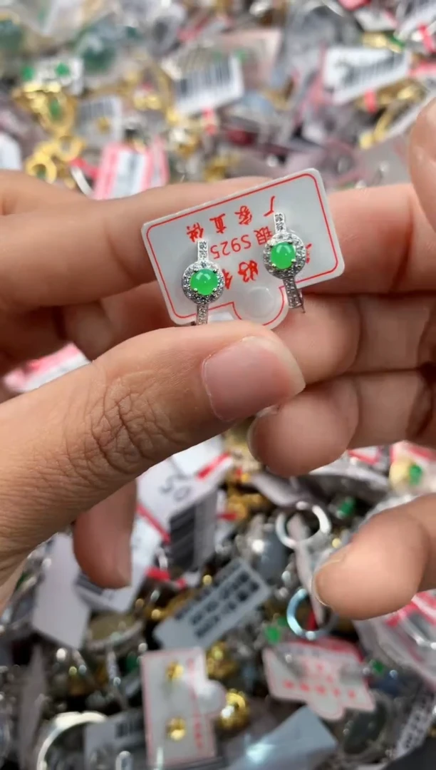 银S925镶嵌戒指翡翠1111-----6