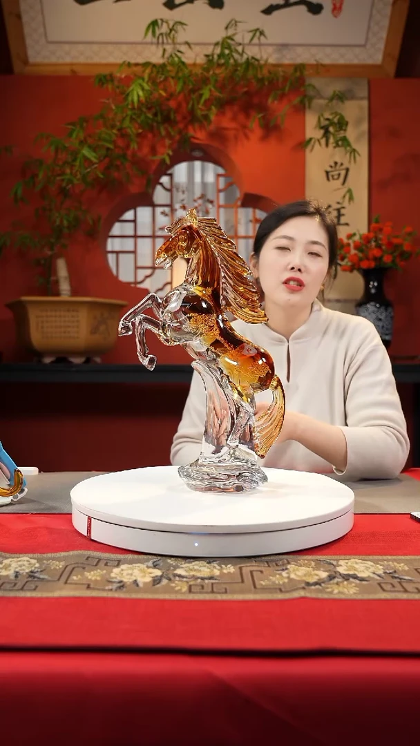 【闪购商品】琉璃手工艺品金马