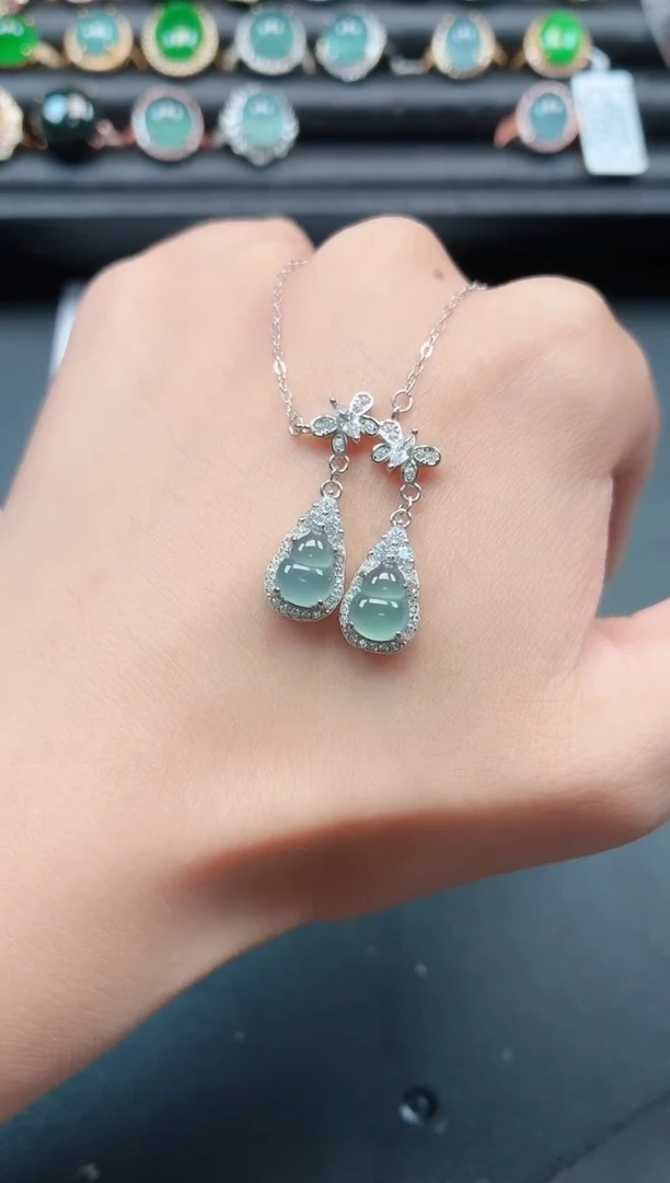 翡翠戒指银S925镶嵌111111