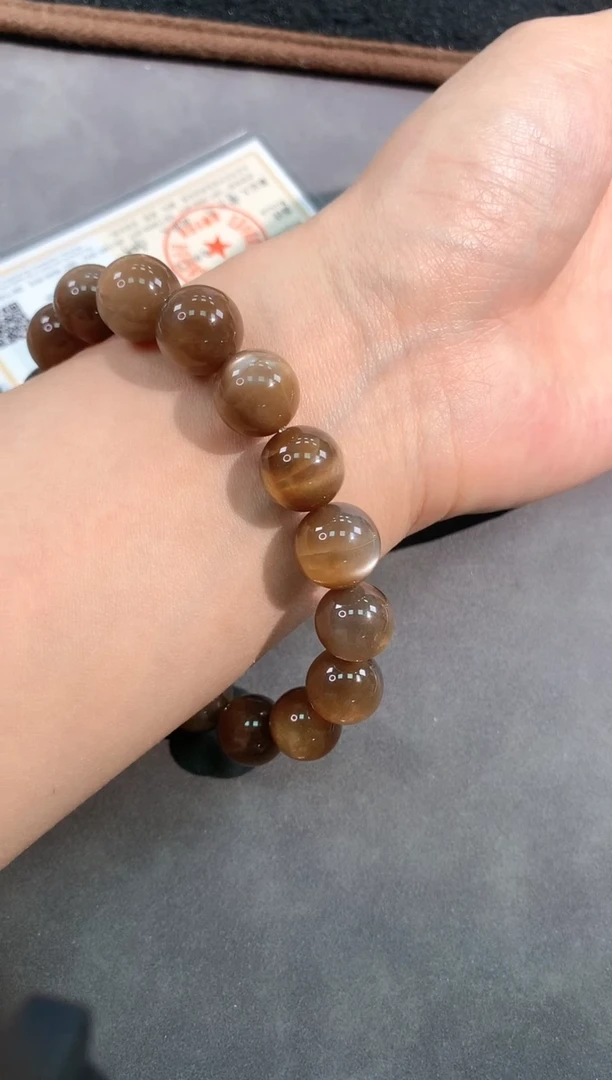 【闪购商品】长石手链未镶嵌92号金骨干单圈12mm