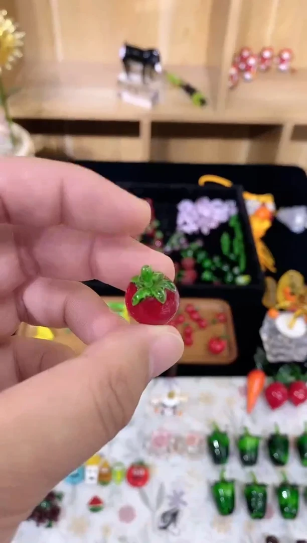琉璃手工艺品西红柿