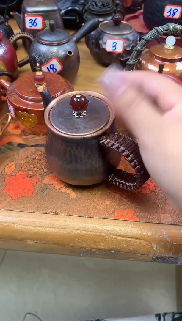 紫铜小号玲珑闷泡壶