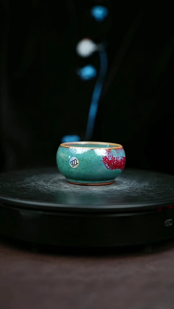 922#原矿钧瓷炉钧釉禅定杯