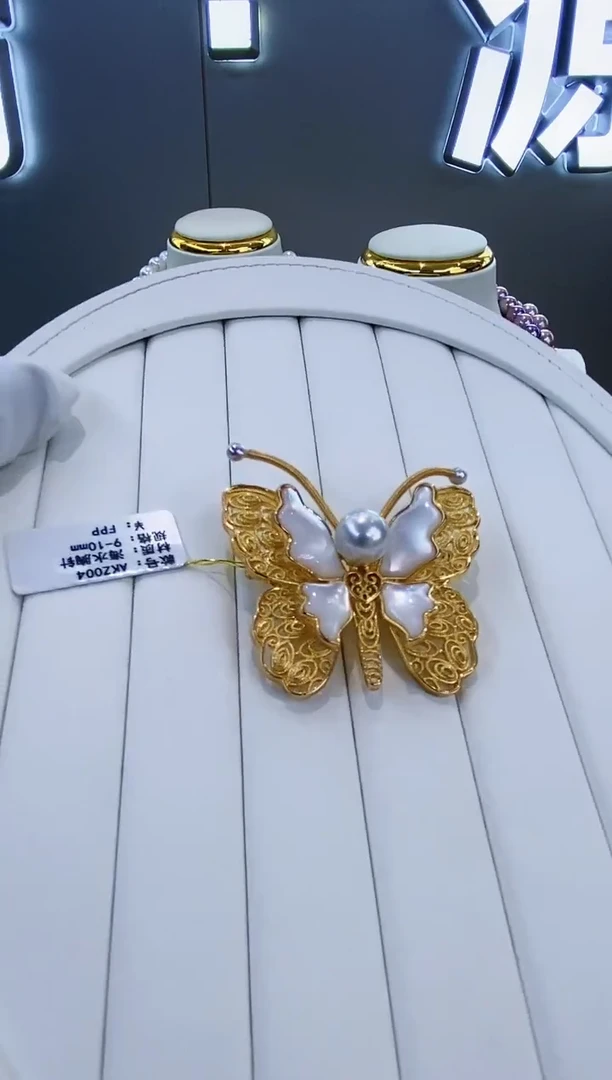 未镶嵌胸饰海水珍珠Y海水胸针
