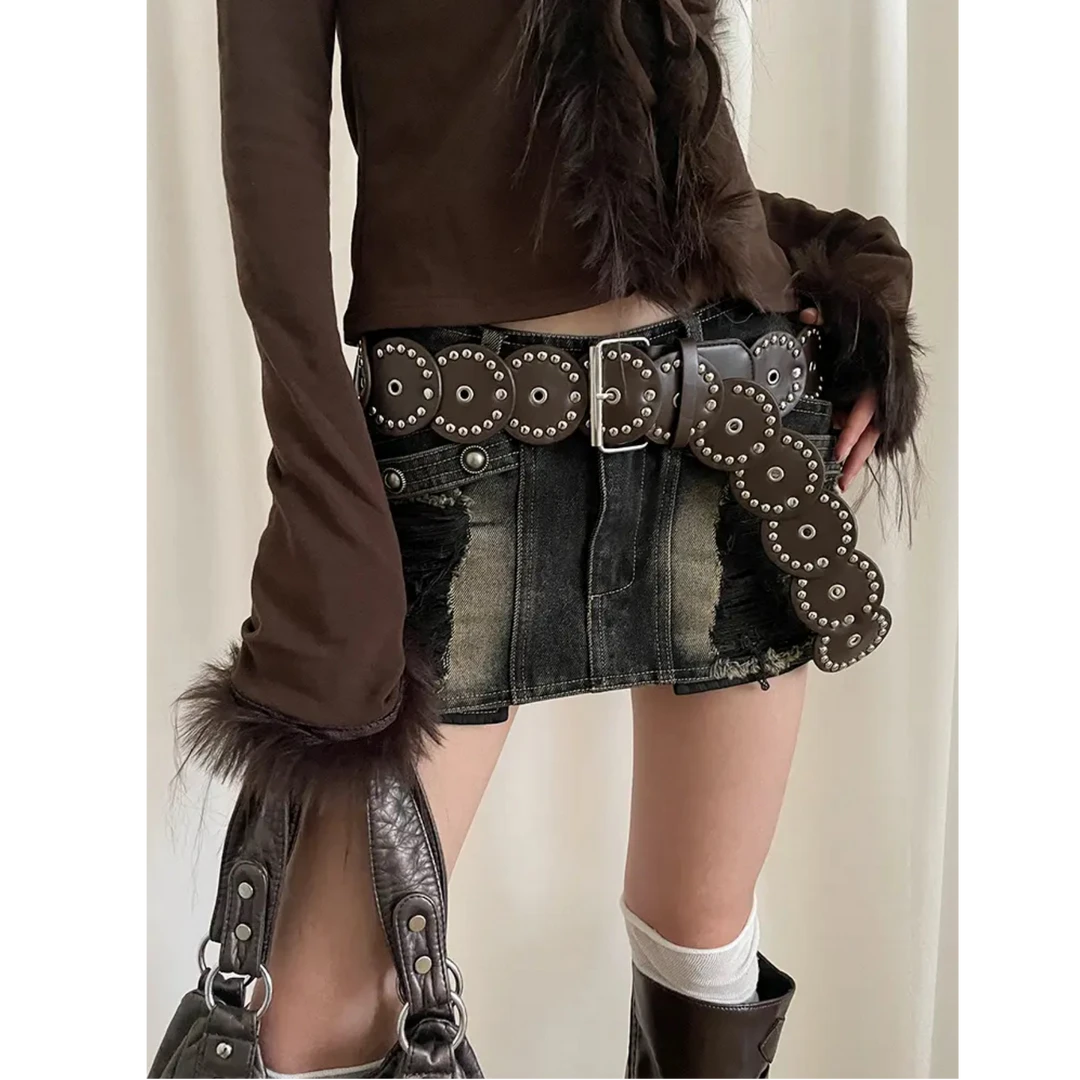 【蜜蜜家】波西米亚西部牛仔风重工腰带 KWDJ16802