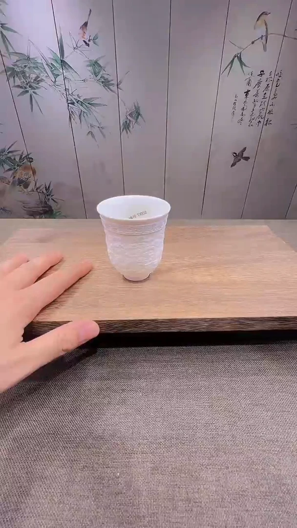 @微光茶器龙凤隐雕素烧主人杯TJ002