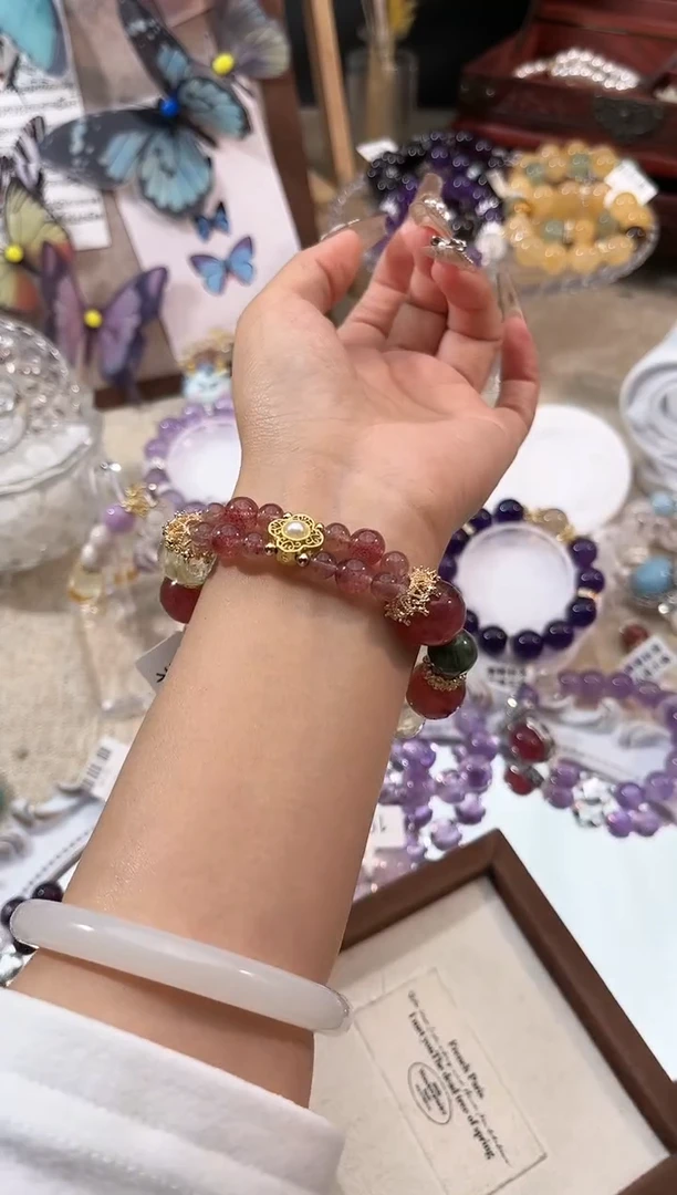 【闪购商品】水晶手链未镶嵌多样性发货颜色微差发其一