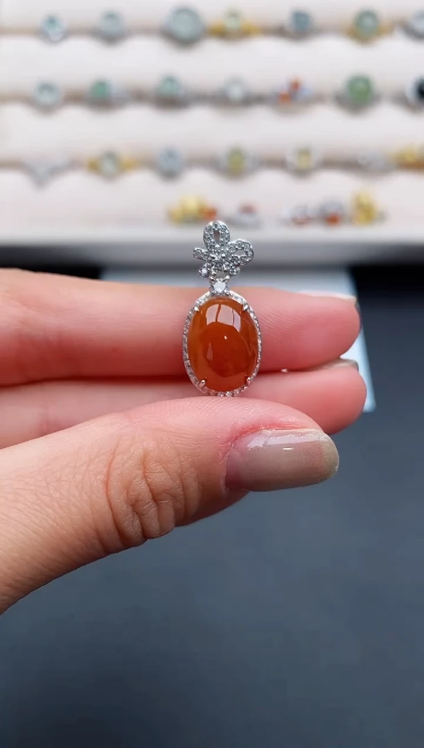 银S925镶嵌戒指翡翠22222222+7