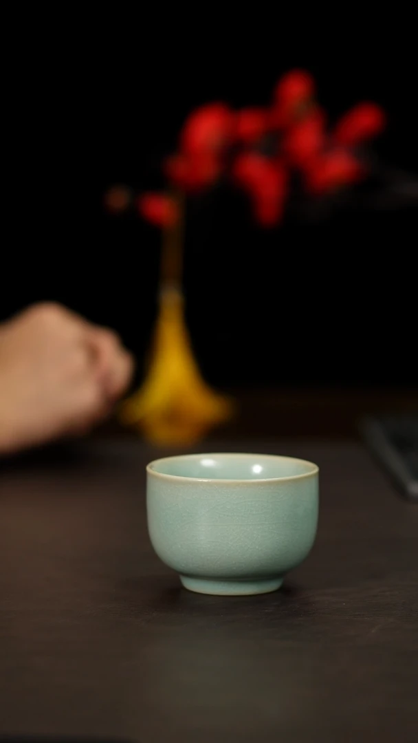 摆件汝瓷仿古罗汉杯888