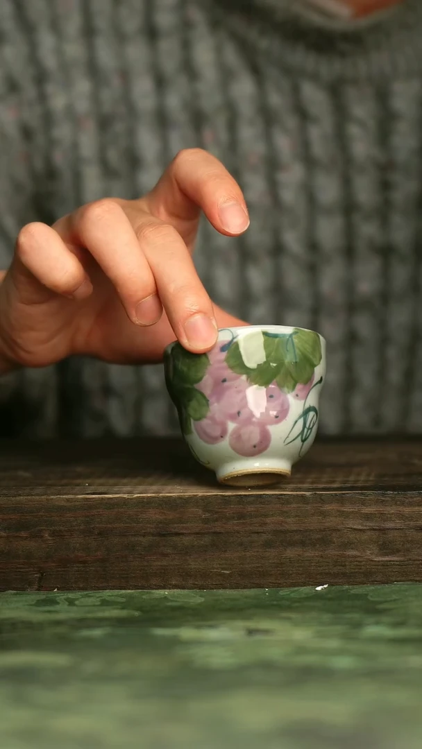 陶瓷青诗集手工手绘瓷器