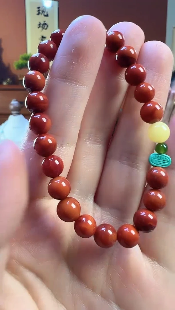 手串未镶嵌南红玛瑙瓦西火焰7.5mm