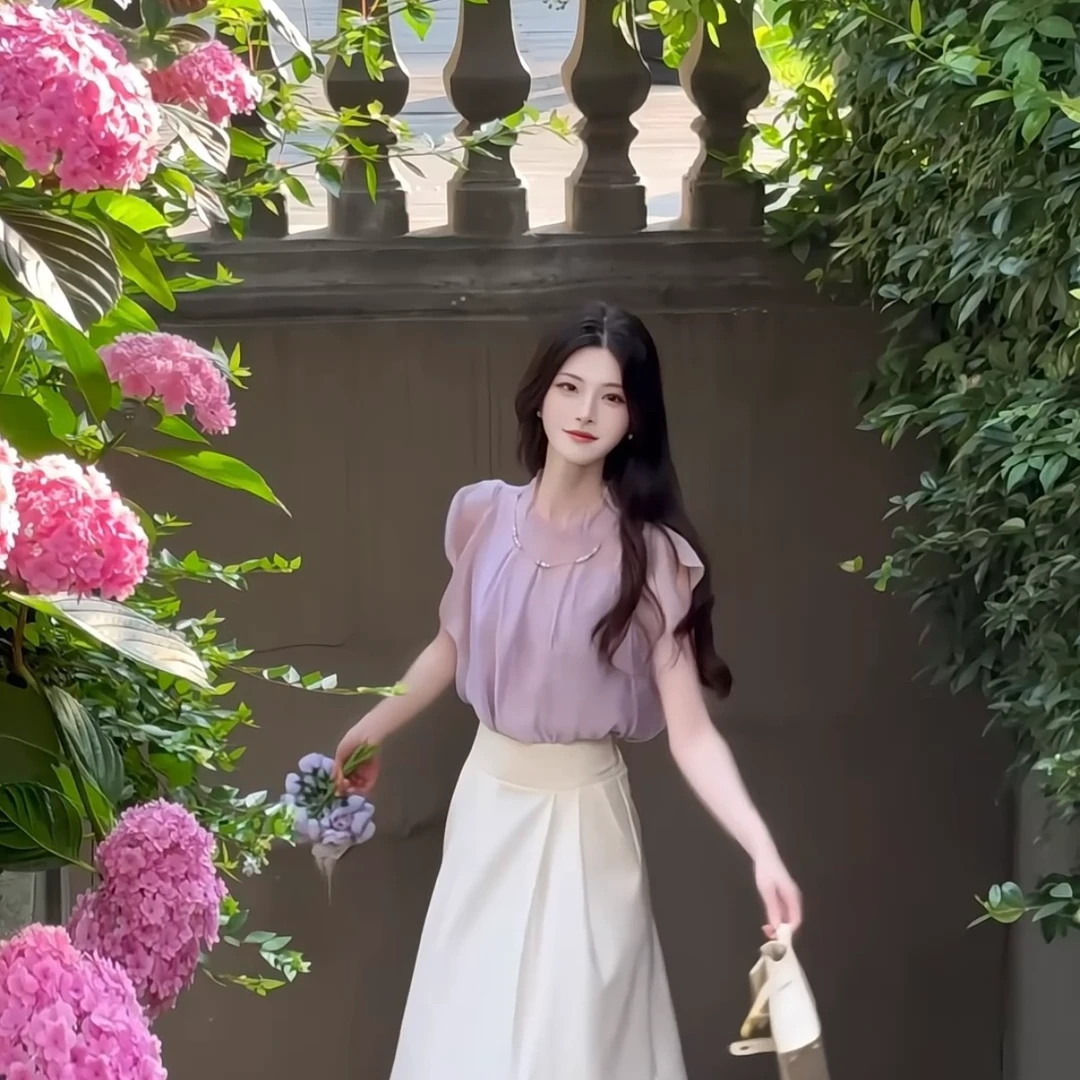 拉夏贝尔/2025年夏季新款休闲百搭气质无袖上衣+半身裙 10495 LSC