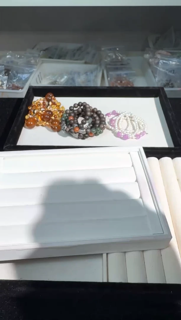 水晶手链银S925镶嵌S020彩萤回纹项链颜色随机