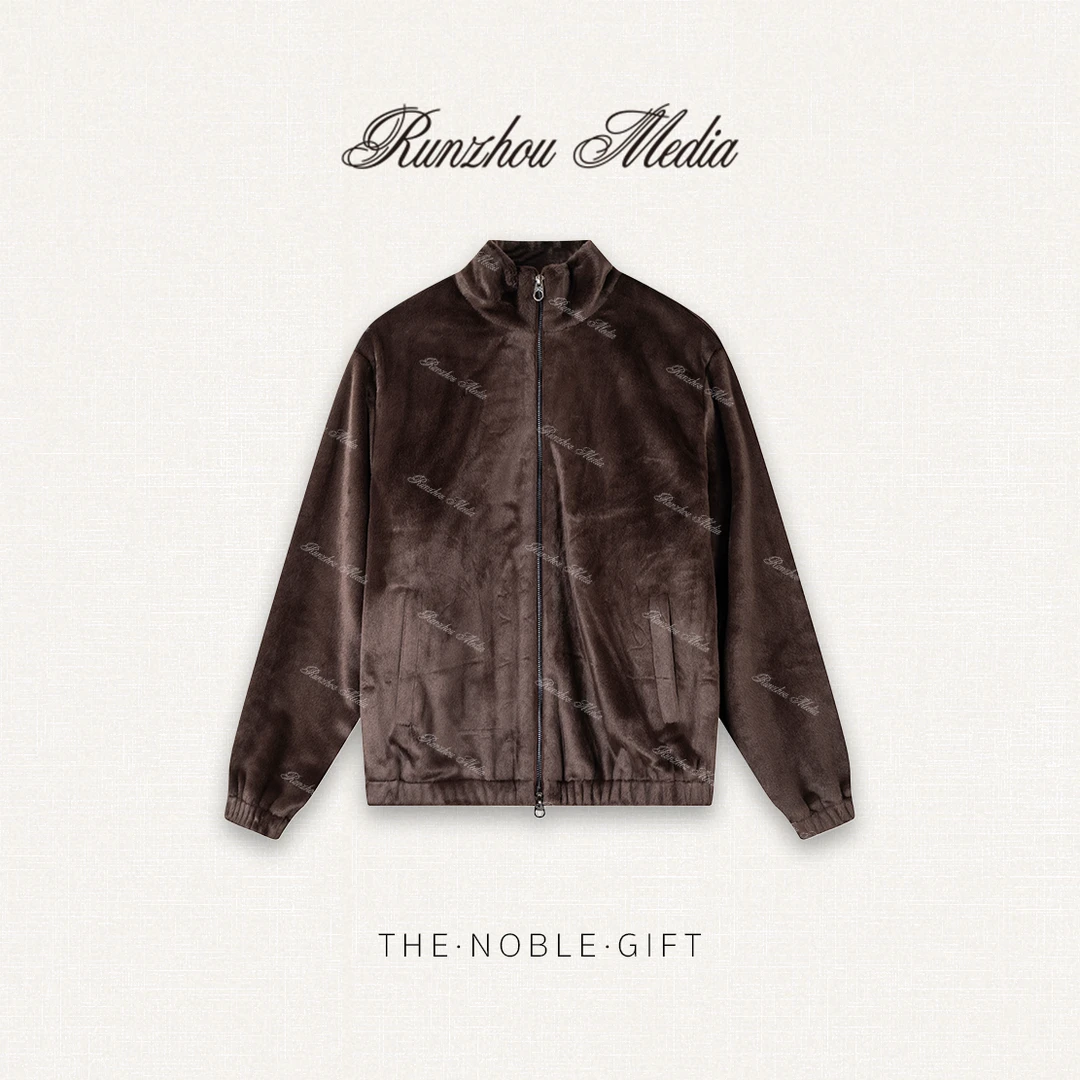 男款春秋百搭立领潮流貂毛夹克外套LY5005