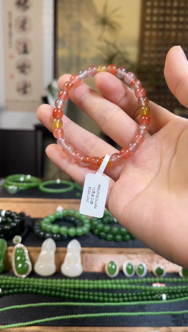 颈饰未镶嵌南红玛瑙南红多宝单圈手串多样性发一