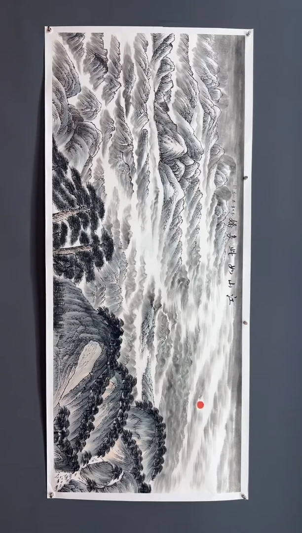 国画江山如此多娇-齐一志老师作品