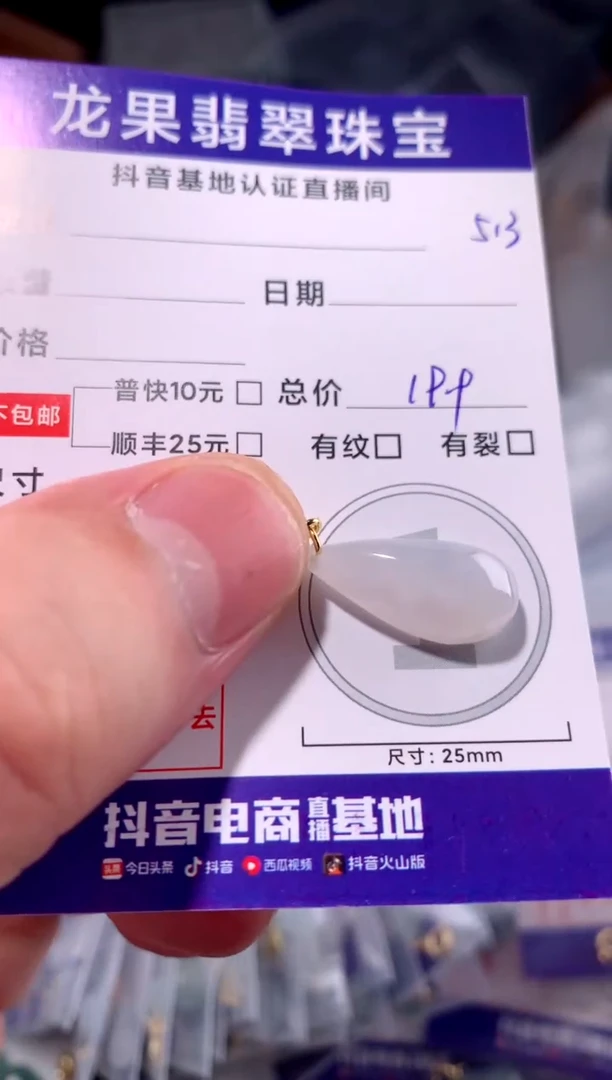 翡翠未镶嵌颈饰水滴513