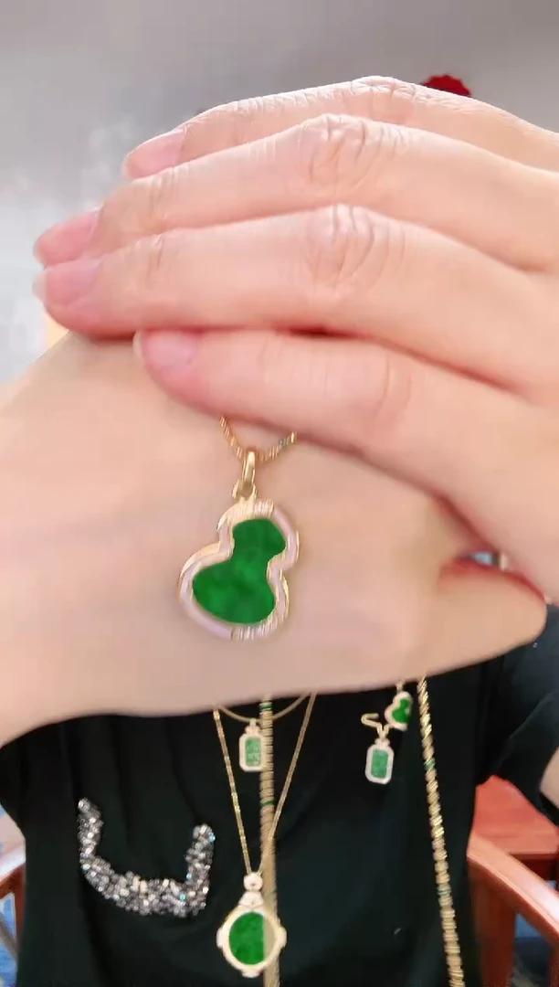 【闪购商品】翡翠颈饰银S925镶嵌吊坠