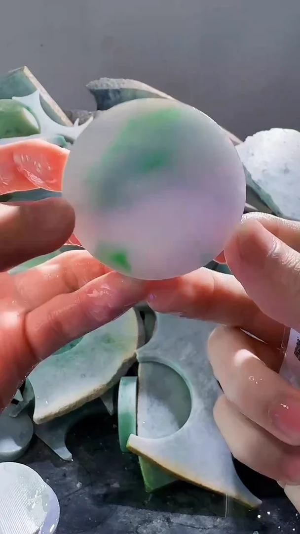 裸石翡翠缅甸翡翠A货文329