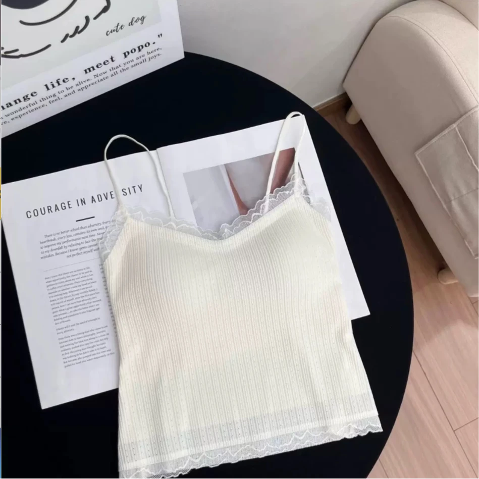 Basic House百家好吊带背心内搭带胸垫设计感打底背心B1385B5D4O2