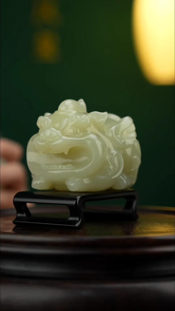玉【大嘴貔貅】天然玉摆件