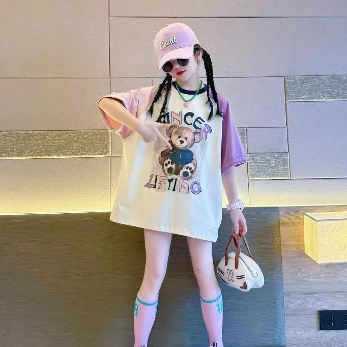 2025夏季时尚洋气儿童休闲短袖T恤