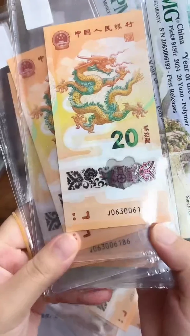 塑料24年龙钞（无47）-PMG68