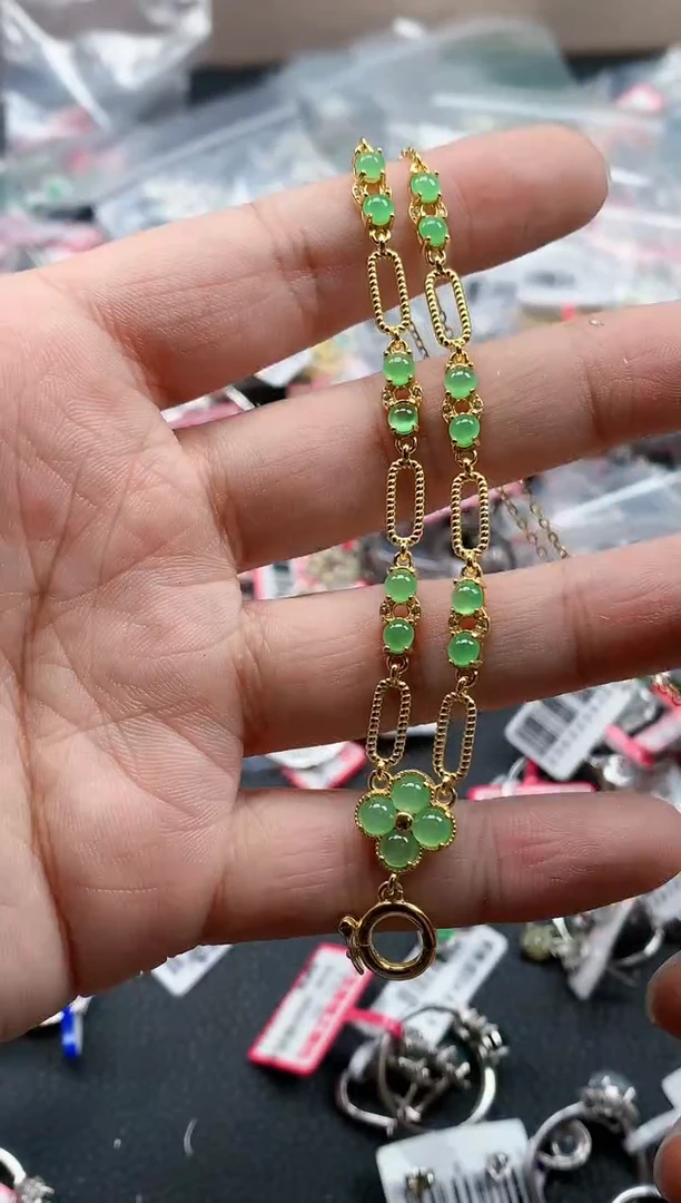 银S925镶嵌戒指翡翠天然A货缅甸翡翠