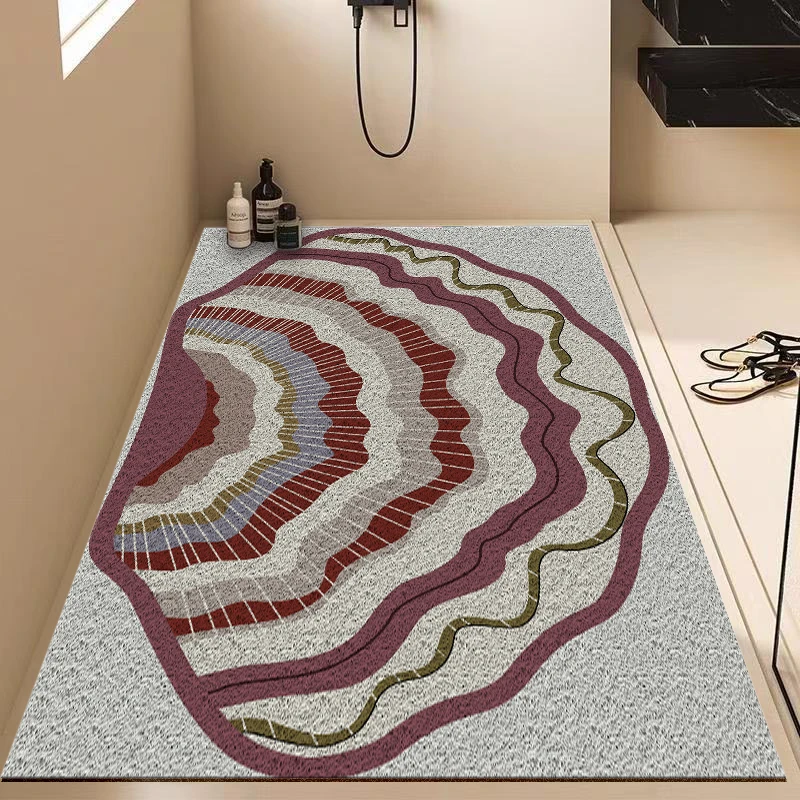 丝圈浴室防滑地垫洗澡专用满铺儿童防滑镂空淋浴房脚垫满铺沥水垫