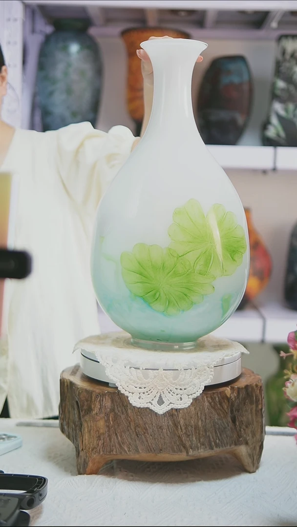 手工艺品琉璃【46】格雷花瓶