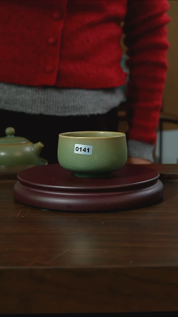 杯子瓷L*R汝州原产地原矿仿古老釉q