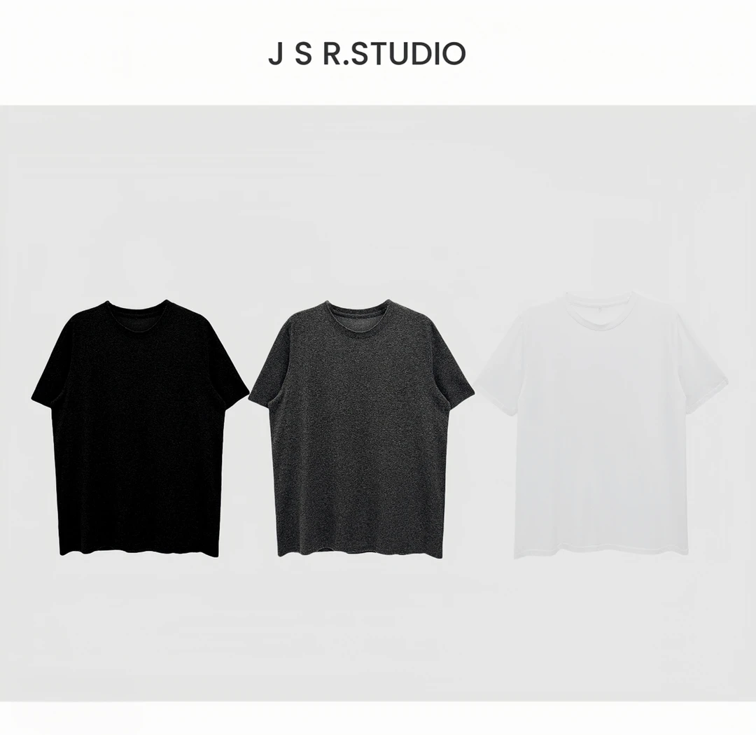 JSR studio 【通勤宝藏】时尚极简慵懒圆领短袖上衣