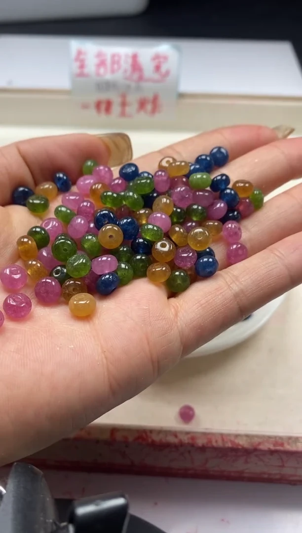 【闪购商品】碧玺颈饰未镶嵌w2099碧*玺算盘6*3mm*30颗